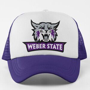 NEW Weber State Wildcats Foam Trucker Snapback Hat 2TONE PURPLE WHITE